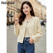 品彩（PinCai）短外套女氣質(zhì)減齡小香風(fēng)外套高級感短款休閑上衣P51D013