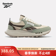 銳步銳步官方24男女同款CL LEGACY W+休閑時(shí)尚復古運動(dòng)鞋跑步鞋 24FRC903U1G09 杏色/灰綠色 41 (26.5cm),US：8.5