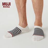 MUJI MUJI 男式 合腳直角 運動(dòng)船襪 DAC02A0S 海軍藍X橫條 25-27cm/40-44碼