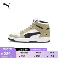 彪馬（PUMA）經(jīng)典復古小白鞋板鞋男女新款冬休閑鞋REBOUND 369573 橡樹(shù)棕-黑色-白-50 43