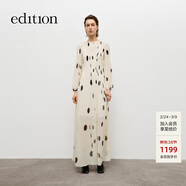 edition連衣裙女復古宮廷風(fēng)波點(diǎn)印花壓褶兩件裙子新復古回潮 黑白波點(diǎn)色 S 160