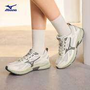 美津濃（MIZUNO）【SPEED】運動(dòng)跑步鞋男女星速鞋復古老爹鞋透氣緩震跑鞋 07/棉白/暗灰裙 41 (265mm)