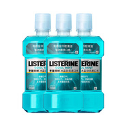 李施德林冰藍勁爽漱口水有助全口腔清潔避免牙菌斑形成清新口氣預防口氣 500ml（含酒精）×3瓶