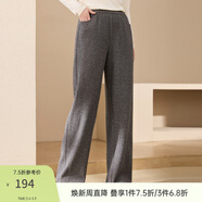 纖莉秀【保暖加絨褲子】大碼女裝時(shí)髦撒銀設計休閑褲胖mm冬裝新款3741 灰色 4XL