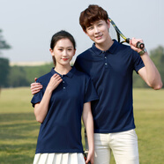 崎雨峰 速干翻領(lǐng)T恤短袖男女工作服定制印字企業(yè)工裝廣告衫宣傳活動(dòng)定做 藏藍色808速干 S