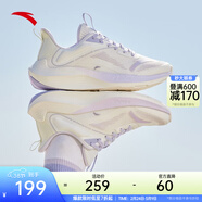 安踏（ANTA）【毒刺】安踏女鞋運動(dòng)鞋春季跑步鞋子女慢跑鞋 象牙白/迷霧紫/淡紫灰-2 39 (女)