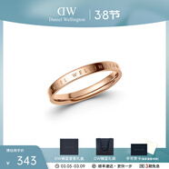丹尼爾惠靈頓（DanielWellington）DW戒指男女對戒 時(shí)尚飾品素圈情侶戒指 表白女神節禮物送女生 尺寸52 DW00400017