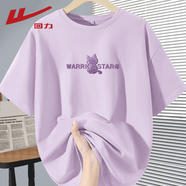 回力（Warrior）純棉寬松短袖t恤女2025夏季時(shí)尚簡(jiǎn)約設計感休閑百搭打底圓領(lǐng)上衣