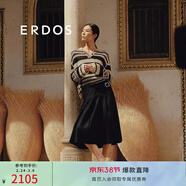 ERDOS【劉雯同款】春夏新派學(xué)院風(fēng)百褶裙文藝休閑女半身裙 藏藍 S 160/64A
