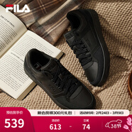 斐樂(lè )（FILA）官方TARGA塔爾加男子時(shí)尚休閑復古板鞋低幫休閑鞋百搭運動(dòng)鞋 黑-BK 43