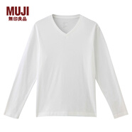 MUJI MUJI 男式 V領(lǐng)長(cháng)袖T恤 本白色 S