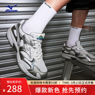 美津濃（MIZUNO）【SPEED 2K】千禧復古跑鞋男女同款運動(dòng)鞋緩震舒適透氣跑步鞋 07/暗銀色/南極灰/夜灰 36 (225mm)