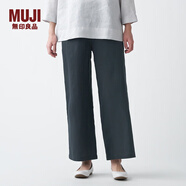MUJI MUJI 女式 法國亞麻 直筒褲 402825 BEG01C1S 深灰色 M