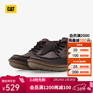 卡特（CAT）工裝靴男士馬丁靴防滑厚底戶(hù)外英倫風(fēng)牛皮靴子P725410N3EDC17 深褐 44