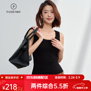 帕什羊絨吊帶女100%山羊絨純色修身百搭針織背心PS-131 經(jīng)典黑 M （90-110斤）