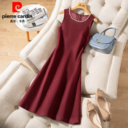 皮爾卡丹（pierre cardin）小香風(fēng)背心裙女秋冬感無(wú)袖毛呢連衣裙氣質(zhì)禮服馬甲裙2026新款 連衣裙 S 90斤內