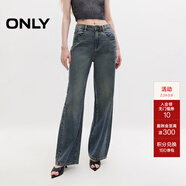 ONLY秋季時(shí)尚百搭高腰柔軟直筒褲牛仔褲女|124232065 J33 350水洗牛仔藍 L (170) 72A