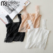 莫代爾吊帶小背心女士蕾絲裹胸夏季打底內衣美背短款防走光上衣學(xué)生抹胸 【兩件裝】膚色+膚色 無(wú)胸墊 XL 110-140斤