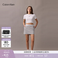 Calvin Klein運動(dòng)夏季女士提花腰邊美式潮流ck辣妹戶(hù)外運動(dòng)網(wǎng)球裙短褲裙褲 P7A-椰青灰 M