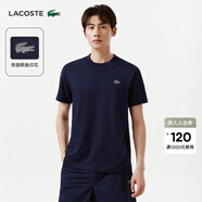 LACOSTE法國鱷魚(yú)男裝26春季新款簡(jiǎn)約舒適短袖運動(dòng)T恤|TH0003 525/藏青色/白色 S 3