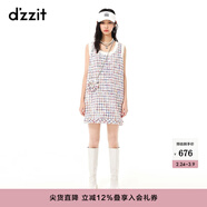DZZIT【爆款補單】花包小香裙地素夏季粗花呢小香風(fēng)吊帶背心連衣裙 花色（批次2） XS