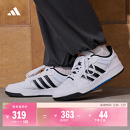 adidas ENTRAP美式校園風(fēng)運動(dòng)少年感復古籃球風(fēng)板鞋男女阿迪達斯 白色/黑色   37