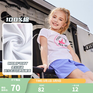 Converse 匡威兒童裝男童短袖t恤夏季新款打底大童透氣小女孩半袖運動(dòng)T恤 8992純白色-女童 160 /76 【建議身高152-158cm】