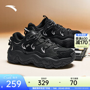 安踏星芒丨復古厚底休閑鞋男女同款2026春季厚底增高運動(dòng)情侶款老爹鞋 【男】基礎黑/銀-5 40 (男)