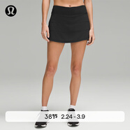 lululemon丨Pace Rival 女士運動(dòng)中腰短裙 速干 芯吸  LW8A78R 黑色 2XL /14