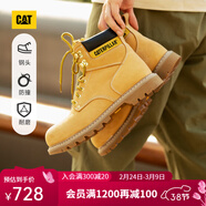 卡特（CAT）經(jīng)典大黃靴馬丁靴男鞋SecondShift牛皮鋼頭防護戶(hù)外工裝靴子男 黃色P89162 42