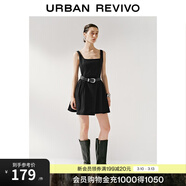 UR秋季新款女裝經(jīng)典氣質(zhì)通勤高腰無(wú)袖連衣裙UYY750104 黑色 (領(lǐng)口偏低) S