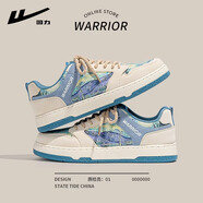 回力男鞋2026春季新款潮流復古透氣百搭休閑鞋子男學(xué)生運動(dòng)板鞋男 秘境森林-藍 41