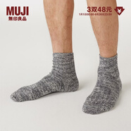 MUJI MUJI 男式 合腳直角粗細不均紗線(xiàn) 短襪 49AA015 海軍藍 25-27cm/40-44碼