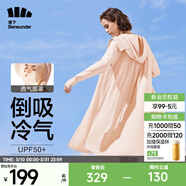 蕉下（beneunder）防曬衣女防紫外線(xiàn)夏季薄款防曬服女士披肩服短外套 紅粉色/升級長(cháng)款