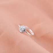 Caokit Keeiy老鳳凰時(shí)尚足銀戒指女999純銀花朵活口指環(huán)可調節可愛(ài)清新網(wǎng)紅 【小福字】銀戒指同款 5.259克【新品優(yōu)惠一天】精品實(shí)