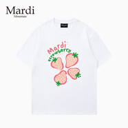 MARDI MOUNTAIN【官方授權】 韓國2026夏新款黑白純棉短袖女t恤 奶油白 L 120-140斤
