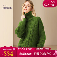 迪菲麗格歐美時(shí)尚慵懶風(fēng)高領(lǐng)毛衣女2025年新款冬季休閑百搭針織衫 圖片色 XL