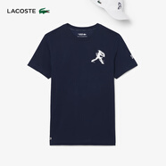 LACOSTE法國鱷魚(yú)男裝26春季新款德約科維奇T恤帽子套裝|TH1044 525/藏青/藏青條紋/白色 M 4
