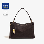 珀萊雅女包通勤復古百搭小方包2026新款小眾單肩包斜挎包【趙露思同款】 烏木咖
