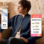 哈吉斯（HAZZYS）男裝 【搖粒絨】寬松外套PHIZ系列棒球領(lǐng)MA-1夾克