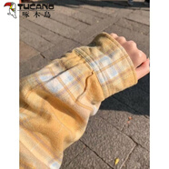 啄木鳥(niǎo)（TUCANO）顯白藍色格子襯衫外套2026春夏襯衣韓系穿搭多巴胺防曬情侶上衣 5格子衫【高品質(zhì)】 S