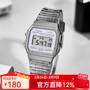 卡西歐（CASIO）手表 復古小方塊 學(xué)生多功能防水 戶(hù)外運動(dòng)電子表 情侶表 F-91WS-8