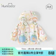歡喜小熊6個(gè)月-3歲嬰兒外套女寶寶夏季薄款純棉連帽遮陽(yáng)上衣男童衣服