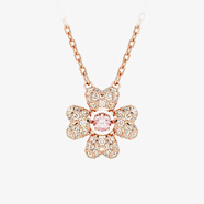 施華洛世奇（SWAROVSKI）跳動(dòng)的心項鏈女 幸運四葉草女士項鏈生日女神節禮物送女友5674211