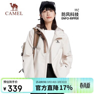 駱駝（CAMEL）【宙斯】單層沖鋒衣戶(hù)外登山服防風(fēng)防水運動(dòng)外套時(shí)尚風(fēng)衣情侶款