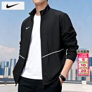 耐克（NIKE）外套男春秋2026新款運動(dòng)服裝立領(lǐng)梭織防風(fēng)衣休閑上衣透氣男士夾克 拒水面料/內里網(wǎng)布/熱推款/曬圖退5 L 【175】體重130~150斤左右