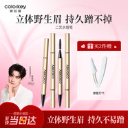 Color Key珂拉琪二叉眉筆防水防汗野生眉新手易學(xué)新年禮物大地褐