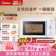 美的（Midea）變頻家用微波爐? 經(jīng)典雙旋鈕 360°轉盤(pán)加熱? 智能解凍 五檔火力18L容量213B升級款（M13J）