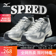 美津濃（MIZUNO）【SPEED】運動(dòng)跑步鞋男女星速鞋復古老爹鞋透氣緩震跑鞋 19/淺灰/銀/深灰 36 (225mm)