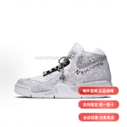 耐克（NIKE）球鞋定制FlightLegacy銀霧金鬃新國風(fēng)手繪暈染休閑運動(dòng)中幫籃球鞋 銀星漫涂 40.5 支持鑒定,假一賠十